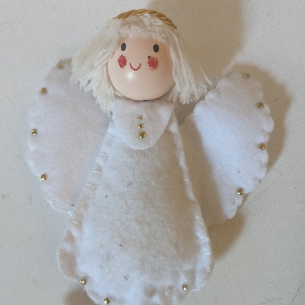 NWT 6 Cute White Angel Ornaments Floral Picks Christmas Tree Holiday Ashland NEW